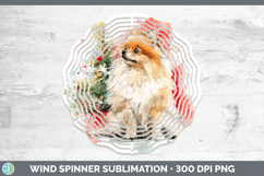 GorgeousDogs 01 Splash Christmas Wind Spinner design.