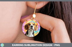 GorgeousDogs 01 Tie Dye Round Earrings design.