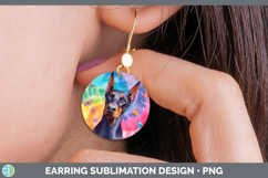 GorgeousDogs 01 Tie Dye Round Earrings design.