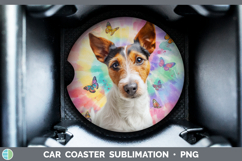 GorgeousDogs 01 Tie Dye Car Coaster design.