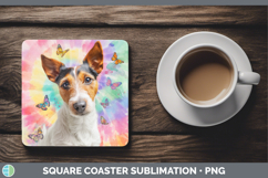 GorgeousDogs 01 Tie Dye Square Coaster design.