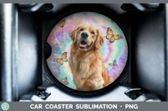 GorgeousDogs 01 Tie Dye Car Coaster design.
