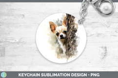 GorgeousDogs 01 Tree Peek Keychain design.