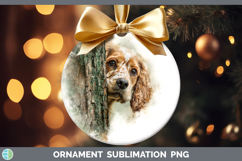 GorgeousDogs 01 Tree Peek Ornament design.