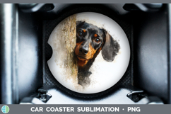 GorgeousDogs 01 Tree Peek Car Coaster design.