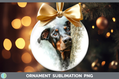 GorgeousDogs 01 Tree Peek Ornament design.