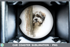 GorgeousDogs 01 Tree Peek Car Coaster design.