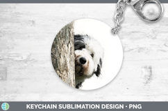 GorgeousDogs 01 Tree Peek Keychain design.