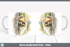 GorgeousDogs 01 Tree Peek Mug Wrap design.
