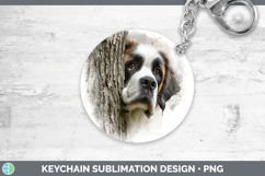 GorgeousDogs 01 Tree Peek Keychain design.