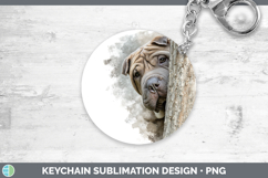 GorgeousDogs 01 Tree Peek Keychain design.