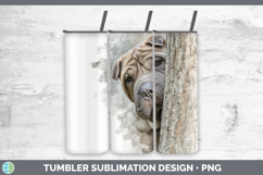 GorgeousDogs 01 Tree Peek Tumbler design.