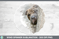 GorgeousDogs 01 Tree Peek Wind Spinner design.