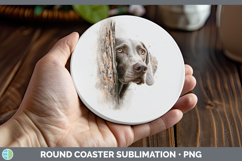GorgeousDogs 01 Tree Peek Round Coaster design.