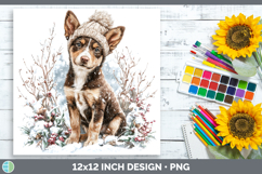 GorgeousDogs 01 Winter Knit Hat Paper Backgrounds design.