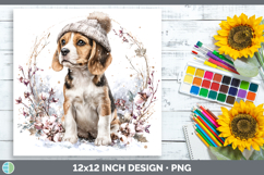 GorgeousDogs 01 Winter Knit Hat Paper Backgrounds design.