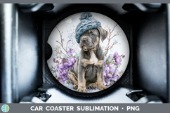 GorgeousDogs 01 Winter Knit Hat Car Coaster design.