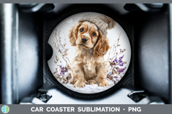 GorgeousDogs 01 Winter Knit Hat Car Coaster design.