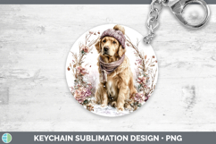 GorgeousDogs 01 Winter Knit Hat Keychain design.
