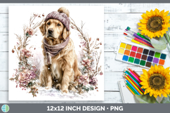 GorgeousDogs 01 Winter Knit Hat Paper Backgrounds design.