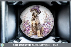GorgeousDogs 01 Winter Knit Hat Car Coaster design.