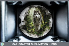 GorgeousDogs 02 3D Hole Car Coaster design.