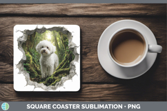 GorgeousDogs 02 3D Hole Square Coaster design.