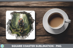 GorgeousDogs 02 3D Hole Square Coaster design.