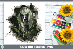 GorgeousDogs 02 3D Hole Paper Backgrounds design.