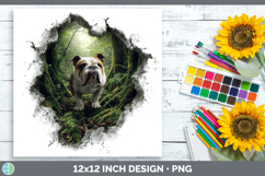 GorgeousDogs 02 3D Hole Paper Backgrounds design.