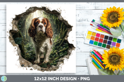 GorgeousDogs 02 3D Hole Paper Backgrounds design.