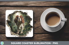 GorgeousDogs 02 3D Hole Square Coaster design.