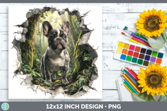 GorgeousDogs 02 3D Hole Paper Backgrounds design.