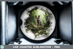 GorgeousDogs 02 3D Hole Car Coaster design.