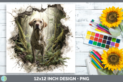 GorgeousDogs 02 3D Hole Paper Backgrounds design.