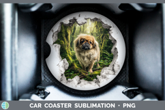 GorgeousDogs 02 3D Hole Car Coaster design.