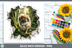 GorgeousDogs 02 3D Hole Paper Backgrounds design.