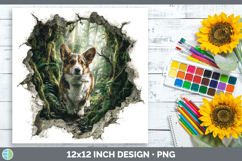 GorgeousDogs 02 3D Hole Paper Backgrounds design.