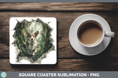 GorgeousDogs 02 3D Hole Square Coaster design.