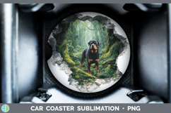 GorgeousDogs 02 3D Hole Car Coaster design.