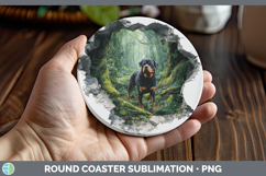 GorgeousDogs 02 3D Hole Round Coaster design.