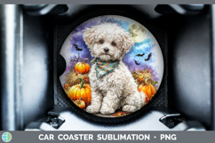 GorgeousDogs 02 Bandana Halloween Car Coaster design.