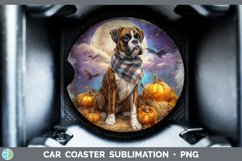 GorgeousDogs 02 Bandana Halloween Car Coaster design.