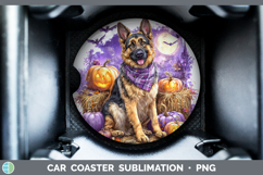 GorgeousDogs 02 Bandana Halloween Car Coaster design.