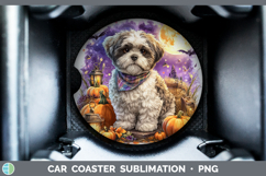 GorgeousDogs 02 Bandana Halloween Car Coaster design.