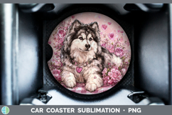 GorgeousDogs 02 Checker Valentine Car Coaster design.