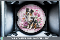 GorgeousDogs 02 Checker Valentine Car Coaster design.