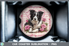 GorgeousDogs 02 Checker Valentine Car Coaster design.