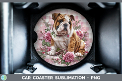 GorgeousDogs 02 Checker Valentine Car Coaster design.