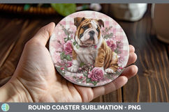GorgeousDogs 02 Checker Valentine Round Coaster design.